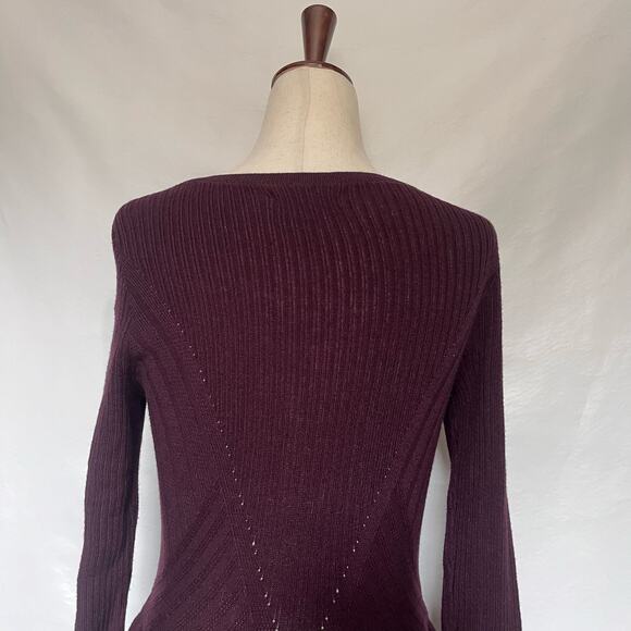 American Eagle Ribbed Knit Dress M Y2K Whimsigoth Preppy Pointelle Dark Academia - Picture 7 of 15